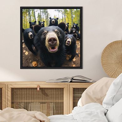 Funny Black Bear Selfie by The Creative Bunch Studio
