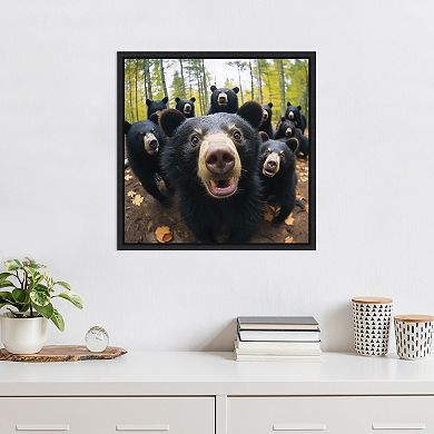 Funny Black Bear Selfie by The Creative Bunch Studio