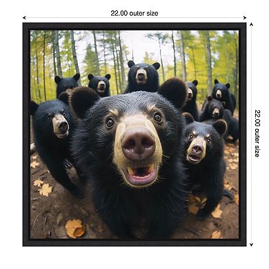 Funny Black Bear Selfie by The Creative Bunch Studio