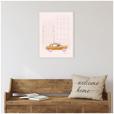 Sylvie Beaded NYC Joy Ride Framed Canvas by Yellow Heart Art