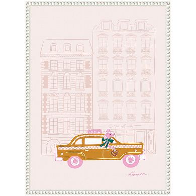 Sylvie Beaded NYC Joy Ride Framed Canvas by Yellow Heart Art