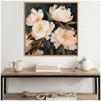 Sylvie Beautiful Painterly Floral Bouquets 2 Framed Canvas by The Creative Bunch Studio