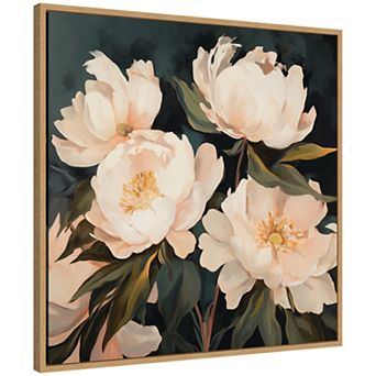 Sylvie Beautiful Painterly Floral Bouquets 2 Framed Canvas by The Creative Bunch Studio