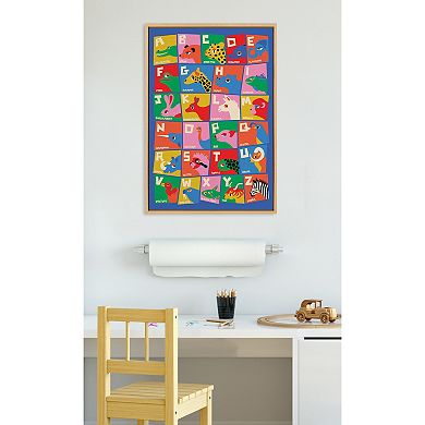 Sylvie Animal Alphabet Framed Canvas by Carrie Cantwell