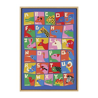 Sylvie Animal Alphabet Framed Canvas by Carrie Cantwell