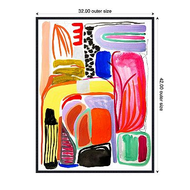 Sylvie Abstract 08 Framed Canvas by Emma Daisy