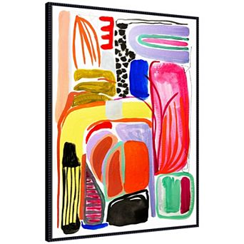 Sylvie Abstract 08 Framed Canvas by Emma Daisy