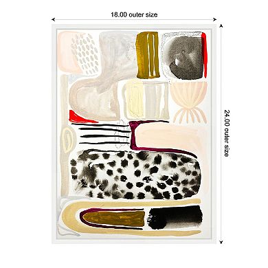 Sylvie Abstract 03 Framed Canvas by Emma Daisy