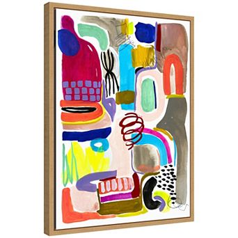 Sylvie Abstract 12 Framed Canvas by Emma Daisy