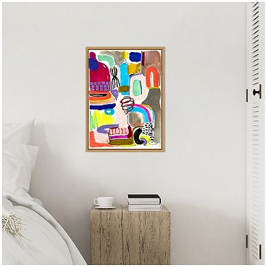 Sylvie Abstract 12 Framed Canvas by Emma Daisy