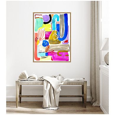 Sylvie Abstract 11 Framed Canvas by Emma Daisy