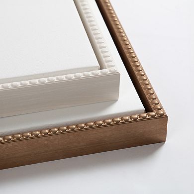 Sylvie Beaded Floral Emergence Framed Canvas by Mackenzie Nelson