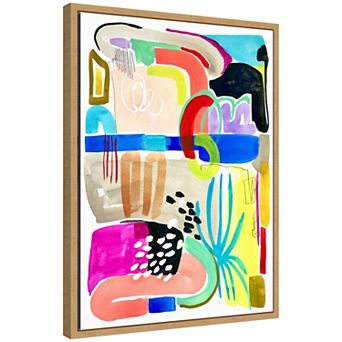 Sylvie Abstract 10 Framed Canvas by Emma Daisy