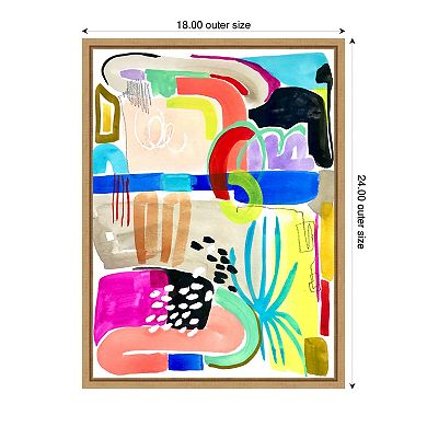 Sylvie Abstract 10 Framed Canvas by Emma Daisy