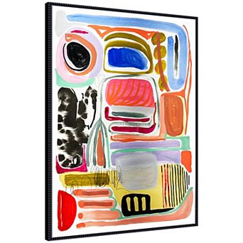 Sylvie Abstract 09 Framed Canvas by Emma Daisy
