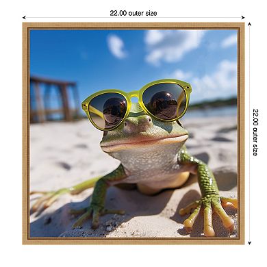 Funny Green Frog Selfie by The Creative Bunch Studio