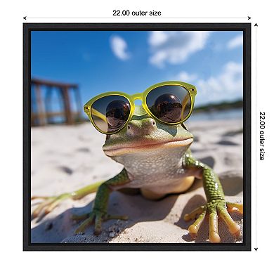 Funny Green Frog Selfie by The Creative Bunch Studio