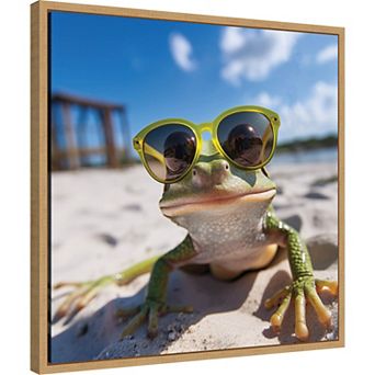 Funny Green Frog Selfie by The Creative Bunch Studio