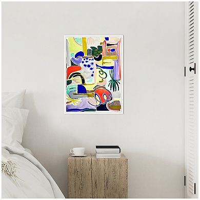 Sylvie Abstract 07 Framed Canvas by Emma Daisy