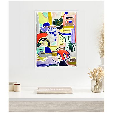 Sylvie Abstract 07 Framed Canvas by Emma Daisy