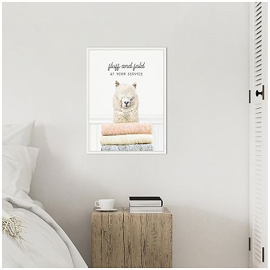 Sylvie Alpaca Fluff and Fold Framed Canvas by Amy Peterson