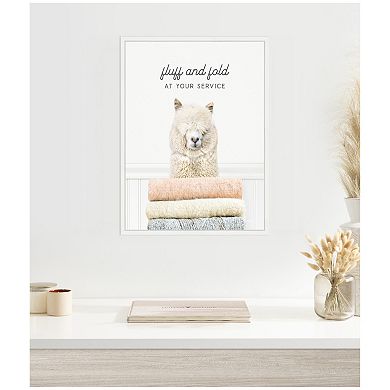 Sylvie Alpaca Fluff and Fold Framed Canvas by Amy Peterson