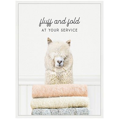 Sylvie Alpaca Fluff and Fold Framed Canvas by Amy Peterson