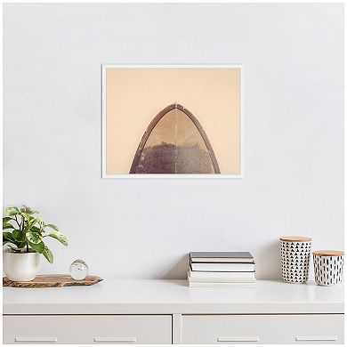 Sylvie Abstract Minimalist Coastal Retro Surfboard Framed Canvas by Saint and Sailor Studios
