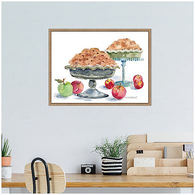 Sylvie 2 Apple Pies With Fruit Framed Canvas by Patricia Shaw