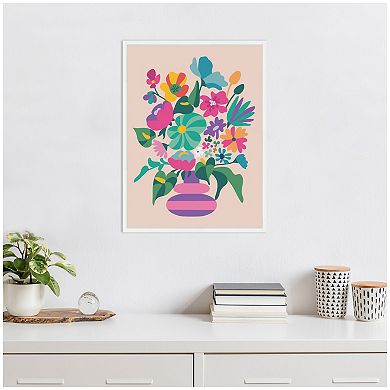 Sylvie Abstract Floral Vase Framed Canvas by Rachel Lee