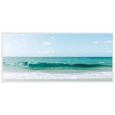 Sylvie Beach Ocean Day over Blue Clear Waters Framed Canvas by Alicia Abla