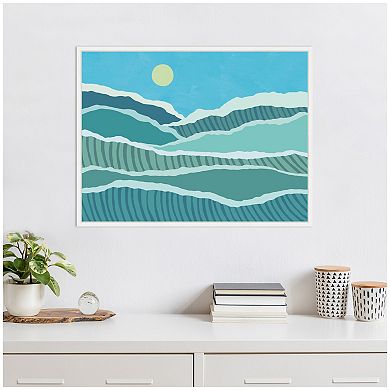 Sylvie Abstract Waves Framed Canvas by Rachel Lee