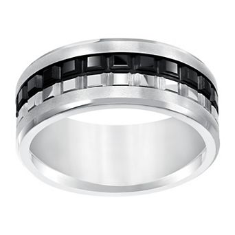 Men's Tungsten 9mm Textured Comfort Fit Band