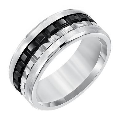 Men's Tungsten 9mm Textured Comfort Fit Band