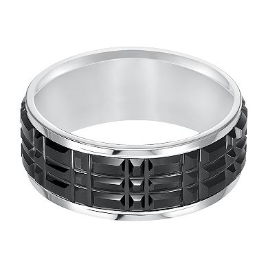 Men's Tungsten 9mm Textured Comfort Fit Band