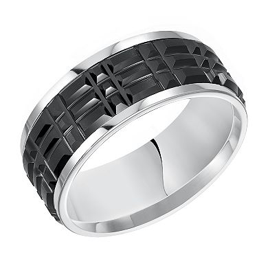 Men's Tungsten 9mm Textured Comfort Fit Band