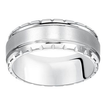Men's White Tungsten 8mm Comfort Fit Band