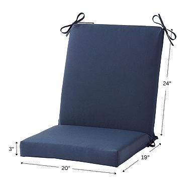 Greendale Home Fashions High Back Outdoor Dining Chair Pad