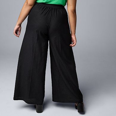 Plus Size Simply Vera Vera Wang Wide Leg Pants