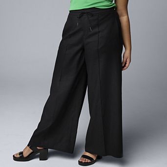 Plus Size Simply Vera Vera Wang Wide Leg Pants