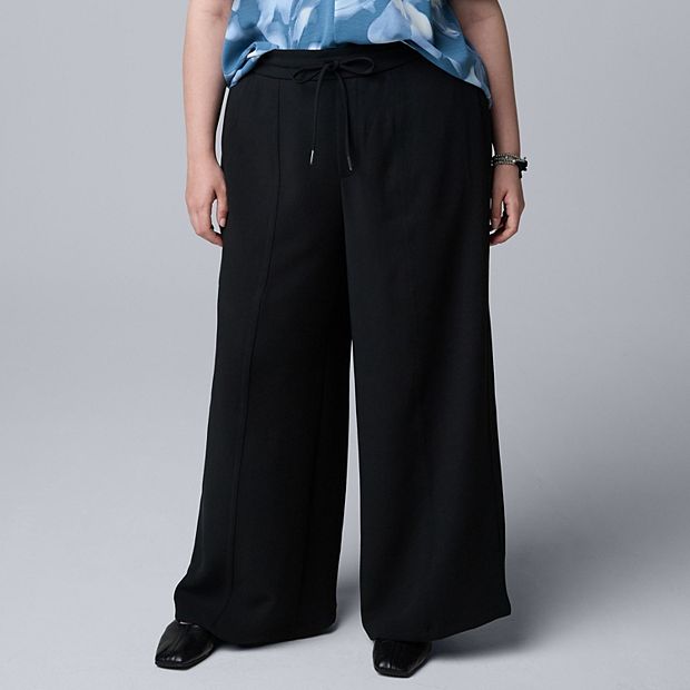 Plus Size Simply Vera Vera Wang Wide Leg Pants