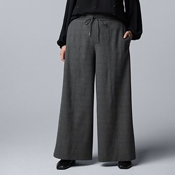 Plus Size Simply Vera Vera Wang Wide Leg Pants