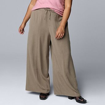 Plus Size Simply Vera Vera Wang Wide Leg Pants