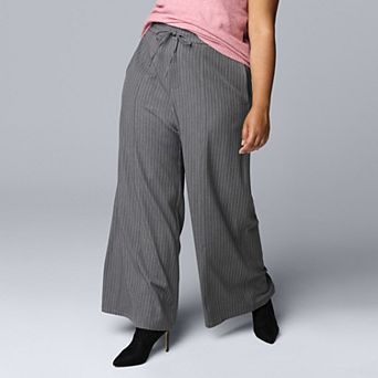 Plus Size Simply Vera Vera Wang Wide Leg Pants