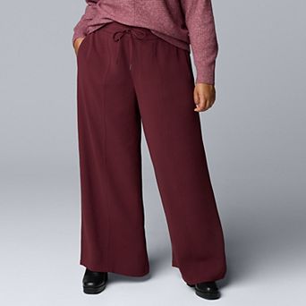 Plus Size Simply Vera Vera Wang Wide Leg Pants