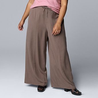 Plus Size Simply Vera Vera Wang Wide Leg Pants