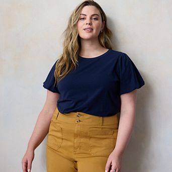 Plus Size LC Lauren Conrad Bubble Sleeve Tee - Size 1X
