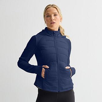 Women's Tek Gear® Hooded Mixed-Media Jacket