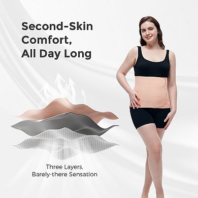 Momcozy 3D Abdomen Lifting & Ergonomic Back Support Abdominal Binder