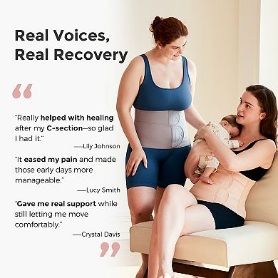 Momcozy 3D Abdomen Lifting & Ergonomic Back Support Abdominal Binder